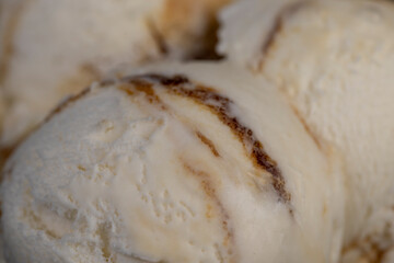 balls of creamy ice cream with the addition of natural maple syrup
