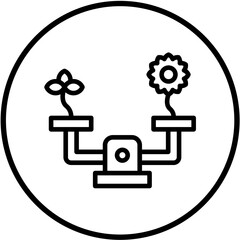 Ecological Balance Vector Design Icon Style