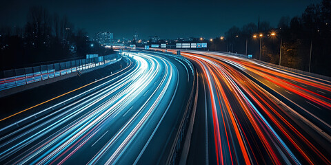 
Nighttime Highway Traffic in Motion