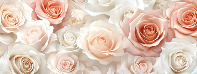 Delicate watercolor painting of roses with gray leaves and beige stamens
