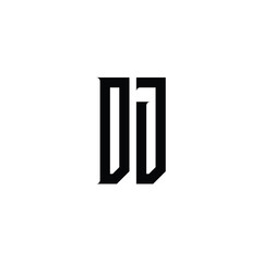 DJ monogram logo design letter text name symbol monochrome logotype alphabet character simple logo