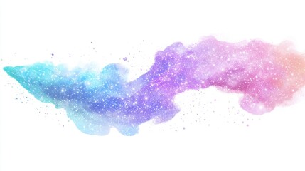 Obraz premium Generic Serene Starry Scene Vibrant Pastel Night Comet