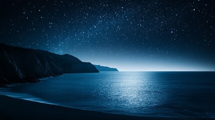 Generic Dramatic Coastal Moment Starry Shimmer Radiant