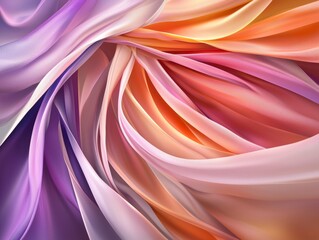 Abstract Swirling Fabric Texture in Pastel Hues.