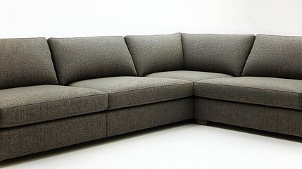 Obraz premium A gray couch with a black and white pattern