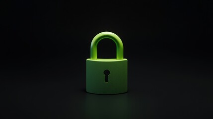 A padlock on a black background, in a simple, minimalistic style. 
