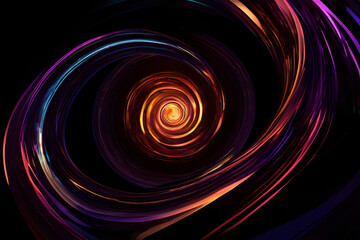 Swirling Vortex of Color and Light: A mesmerizing and dynamic abstract artwork depicting a swirling vortex of vibrant colors and radiant light, creating a sense of movement and energy.