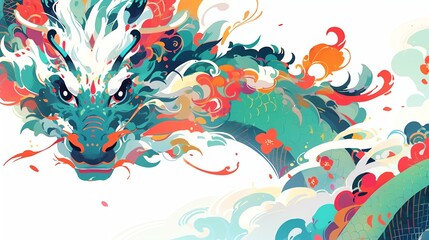 Fototapeta premium Traditional Japanese Dragon