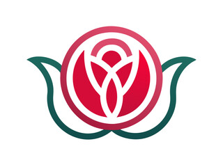 Elegant Black and White Rose Logo Design for Branding , Simple, stylized black and white rose logo, perfect for a brand needing a sophisticated, classic image.