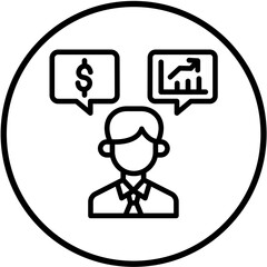 Vector Design Financial Advisor Icon Style