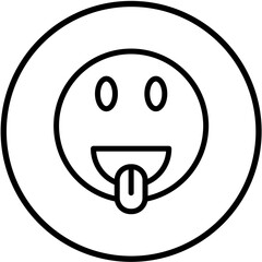 Vector Design Tongue Out Icon Style