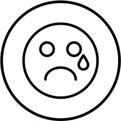 Vector Design Crying Icon Style