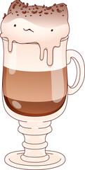 Coffee Drink in Glass Cup