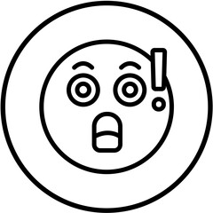 Vector Design Shocked Icon Style
