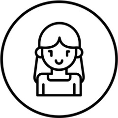 Vector Design Girl Icon Style