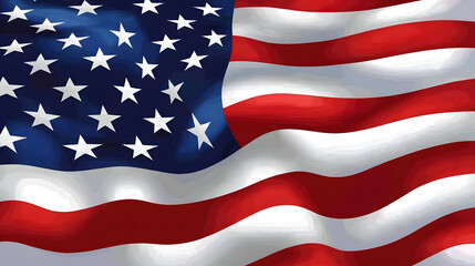 Obraz premium Close up of the american flag waving in the wind 