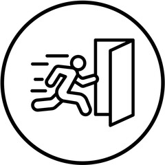 Vector Design Fire Exit Icon Style