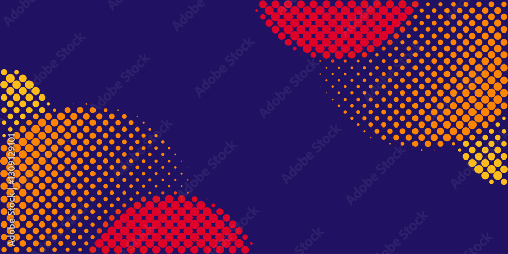 Poster background vector design with halftone effect. abstract structured dots combination.
