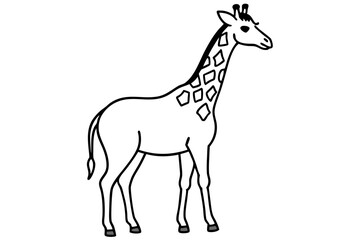 Elegant Giraffe Outline