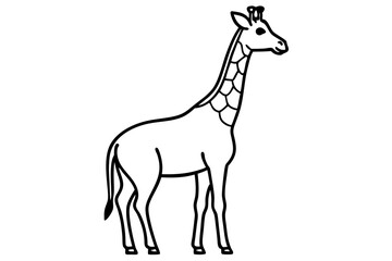 Elegant Giraffe Outline