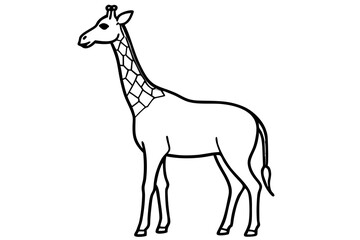 Elegant Giraffe Outline