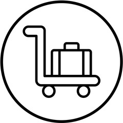 Fototapeta premium Vector Design Luggage Cart Icon Style