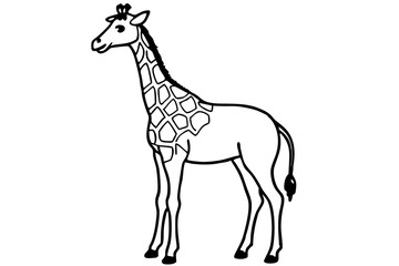 Elegant Giraffe Outline
