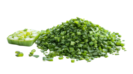 Chopping green onions kitchen food preparation bright space close-up