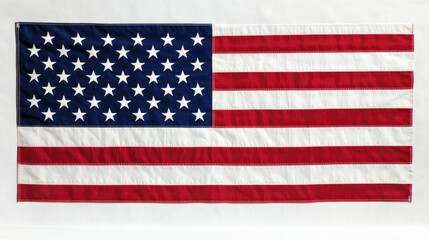 Naklejka premium United states flag with stars and stripes on a white background