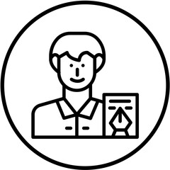 Obraz premium Vector Design Author Male Icon Style