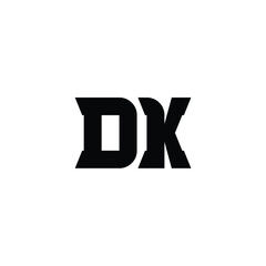 Obraz premium DK monogram logo design letter text name symbol monochrome logotype alphabet character simple logo