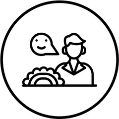 Vector Design Food Vendor Male Icon Style