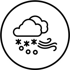Vector Design Snowstorm Icon Style
