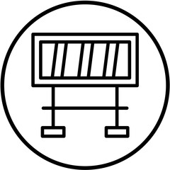 Vector Design Road Barrier Icon Style