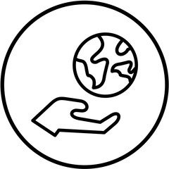 Vector Design Save World Icon Style