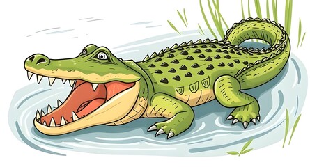 Obraz premium Crocodile illustration