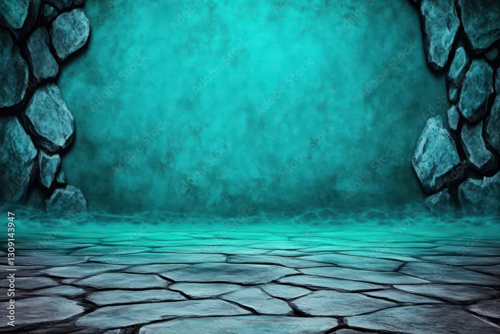 Poster a dark fantasy background with an empty room