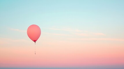 Obraz premium Nature Balloon Moment Faint Single Pastel Serene Drift