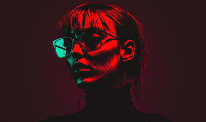 Exploring Bold Fashion Statements: A Modern Portrait That Captures Emotion and Unique Style with Vibrant Colors and Contrasting Elements