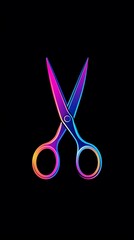 Scissors Isolated on Dark Background