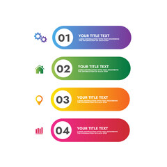 Fototapeta premium vector infographic template your information in colored plates with text