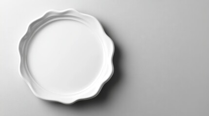 Elegant white plate for serving food