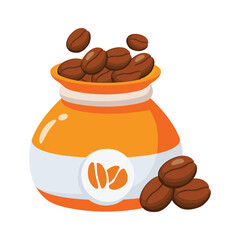A sack of coffee beans, premium quality vector design