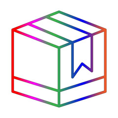 Box line gradient icon