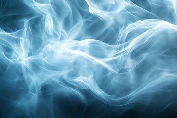 Mesmerizing Blue Smoke Abstract Art