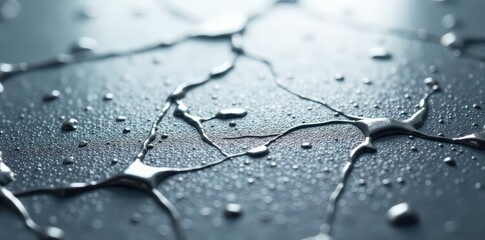 Obraz premium Close-up of silver with deep scratches, metallic sheen, iron, rusty, reflective