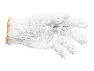 Gesture hand in a Work gloves isolated on transparent background, PNG File