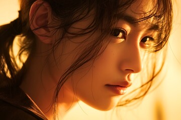 笑顔の日本人の女性（かっこいい、凛々しい）