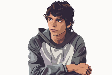 AI-generated young man illustration
