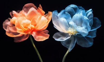 beautiful flowers made with color filters